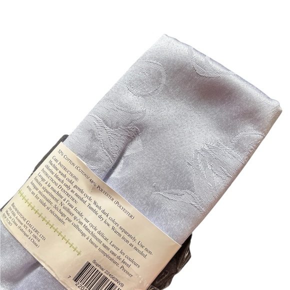 Sophia 4 PK Brownstone Cloth Dining Napkins Gray Cotton Blend Embossed Print New - Picture 2 of 3